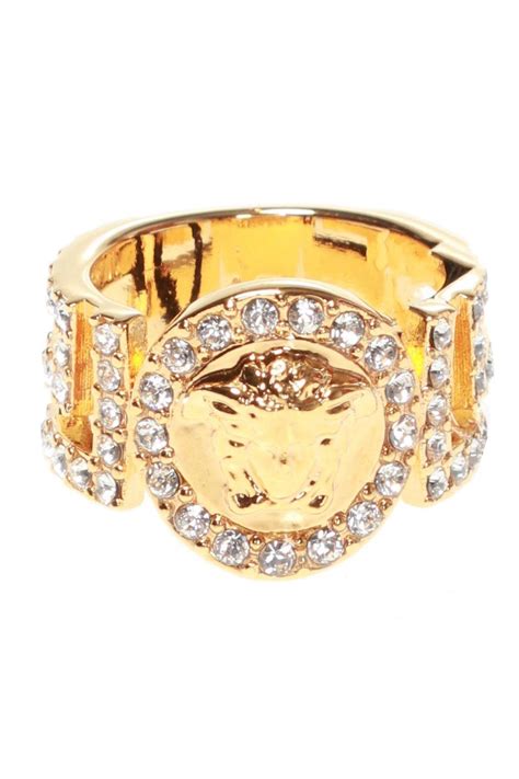 versace crystal single band ring|Versace rings for women.